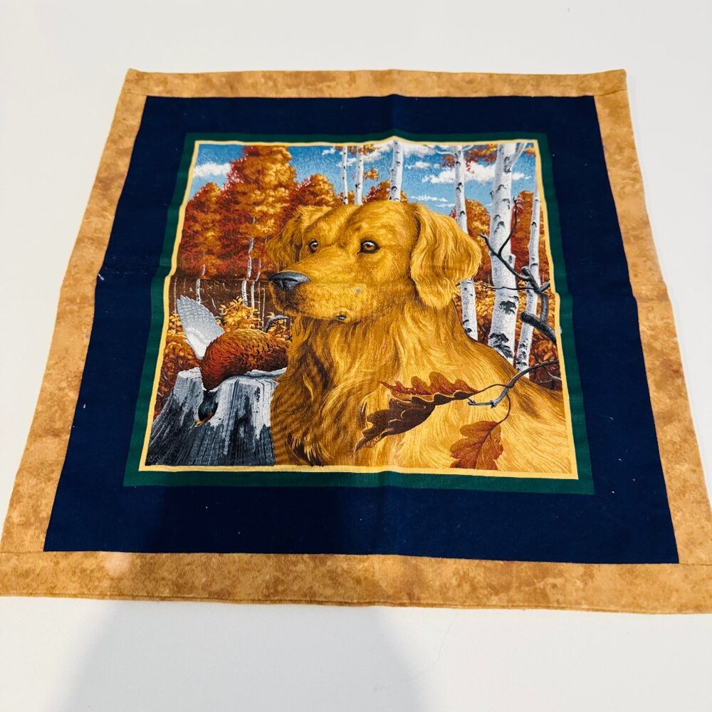 Golden Retriever Dog Accent Pillow Cushion Cover 15 x 15 in